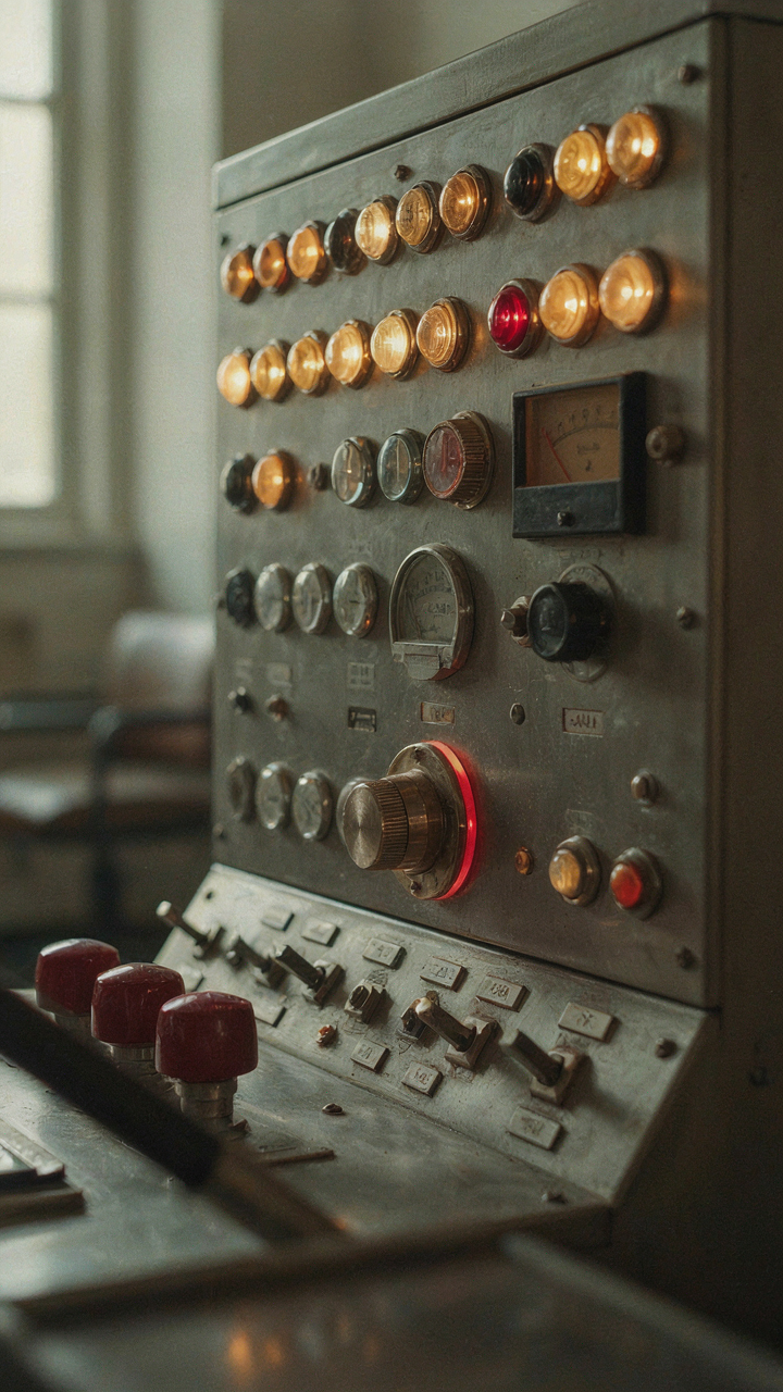 A control panel with many lights and dials represents a complex system.