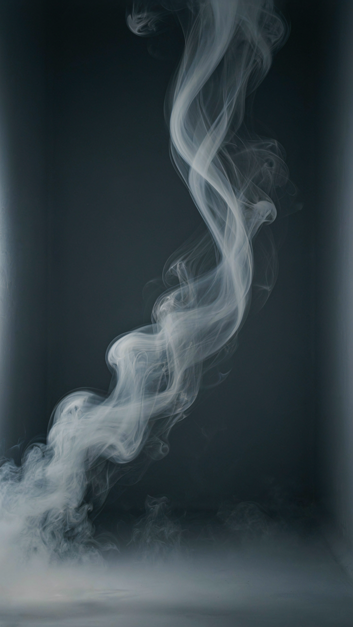 Smoke shows how wind moves in swirling patterns in a tunnel.