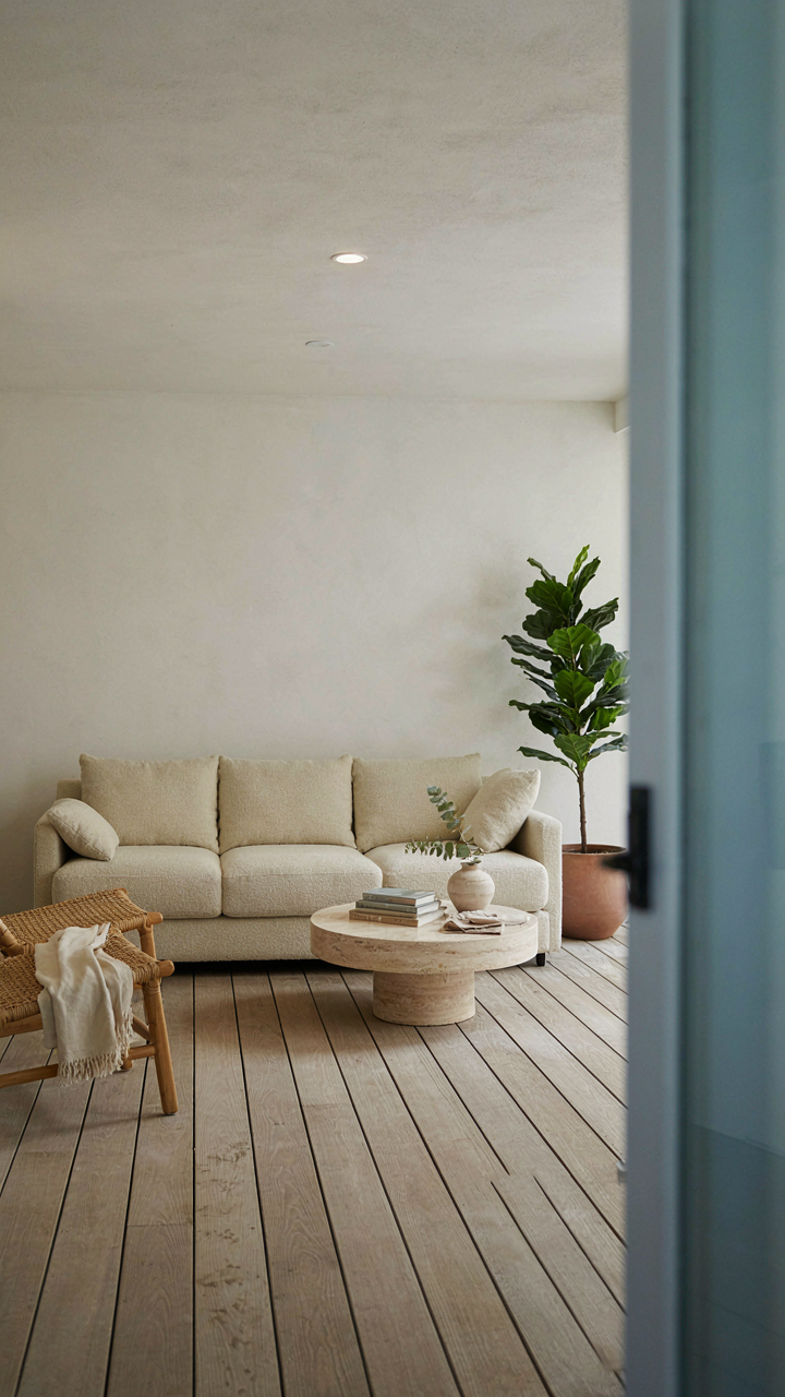A perfectly arranged patio that looks like a retail showroom, not a home.